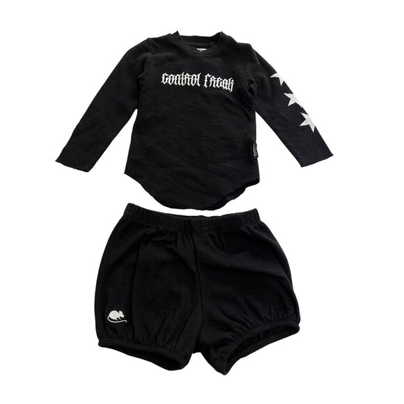 Nununu Watch Out Yoga Set in Black - Picture 1 of 2